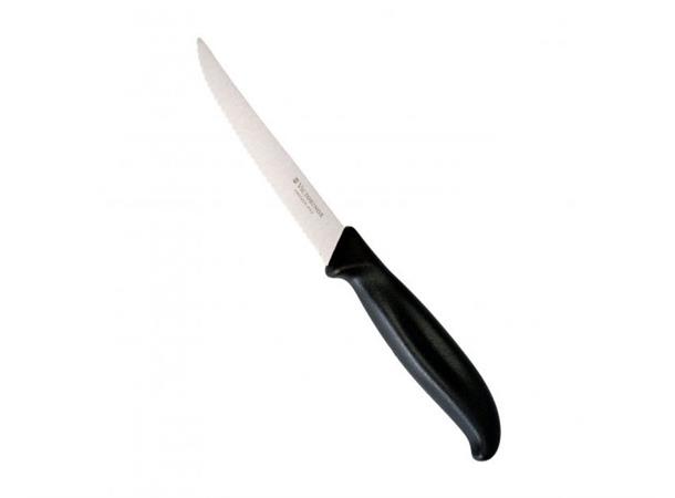 Barkniv med sort fibrox grep, 22cm Med spiss tupp